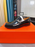 Hermès Black H-Detail Slip-On Loafers — hero