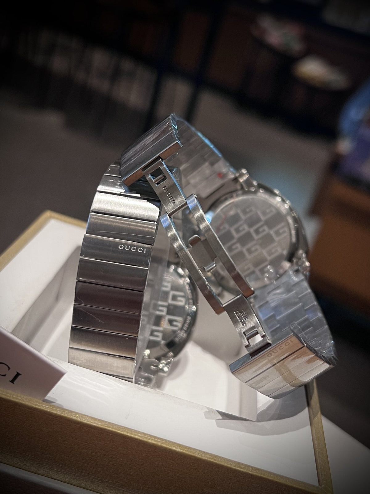 Gucci Red Dial Bracelet Watch — back