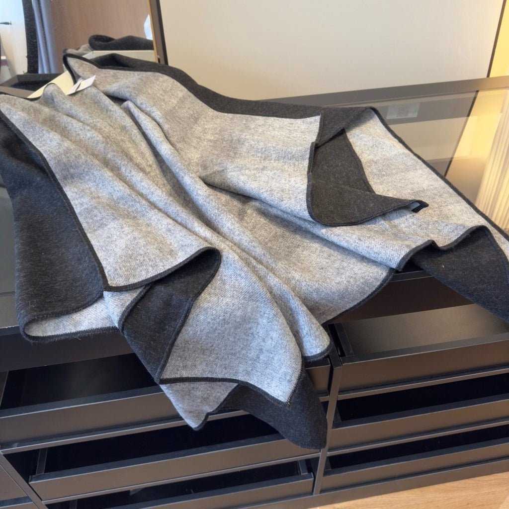 Burberry Reversible Color-Block Poncho — front